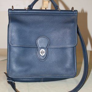 Blue Leather Shoulder/Messenger Bag